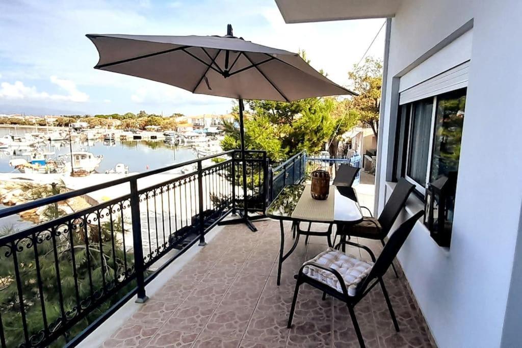 Ocean Vista Retreat Villa Skala Polichnitou Bagian luar foto